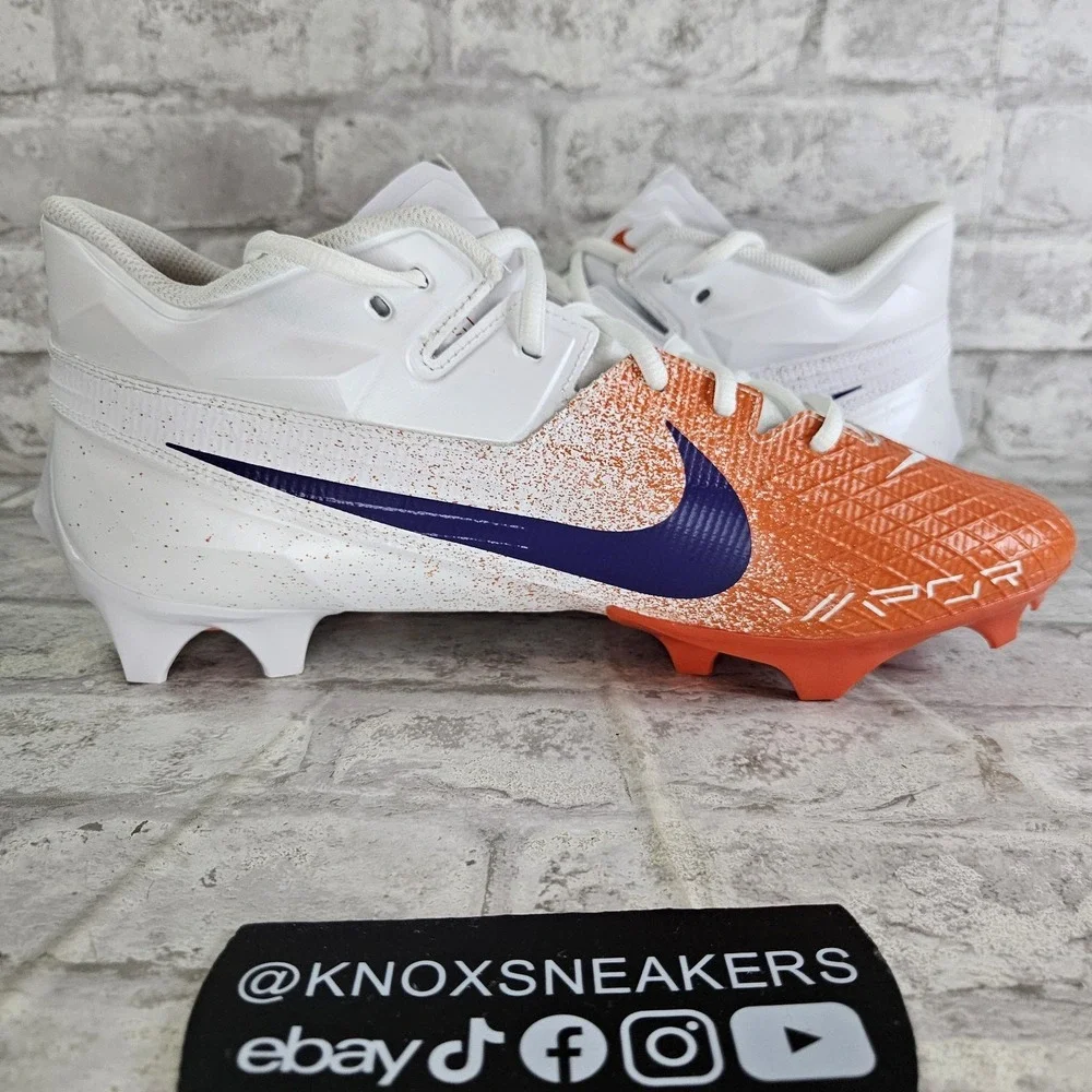 Nike Vapor Edge Elite 360 2 Clemson Tigers Football Cleats FJ5746-108 Size 12